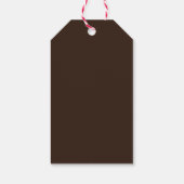 Rustige bruine beige bloemige trouw cadeaulabel (Achterkant)