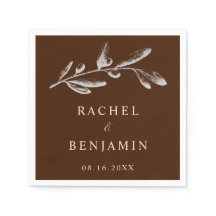 Rustige bruine botanische elegante namen datum bru