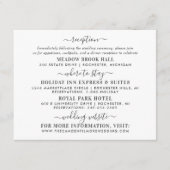 Rustige bruine bruine bruine bruidsschat informatiekaartje (Voorkant)