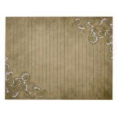 Rustige bruine bruingeblazen kerkbenodigdheden notitieblok (Voorkant)