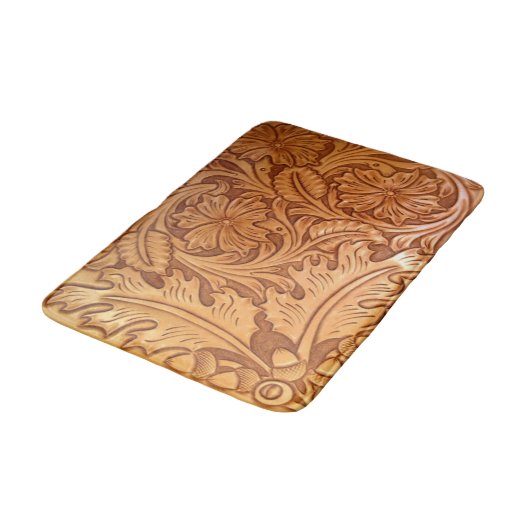 Rustige bruine cowboy mode western leder badmat (Gekanteld)