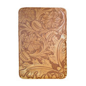 Rustige bruine cowboy mode western leder badmat (Voorkant Verticaal)