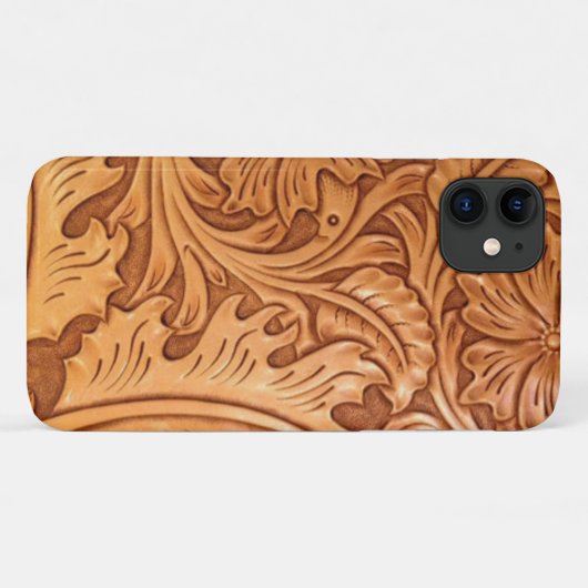 Rustige bruine cowboy mode western leder Case-Mate iPhone case (Achterkant (horizontaal))