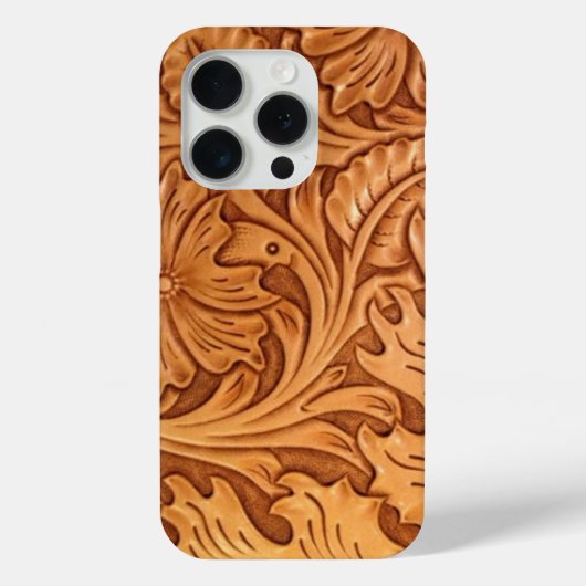 Rustige bruine cowboy mode western leder Case-Mate iPhone case (Achterkant)