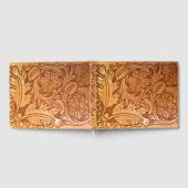 Rustige bruine cowboy mode western leder gastenboek (Volledig)