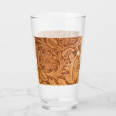 Rustige bruine cowboy mode western leder glas (Achterkant)