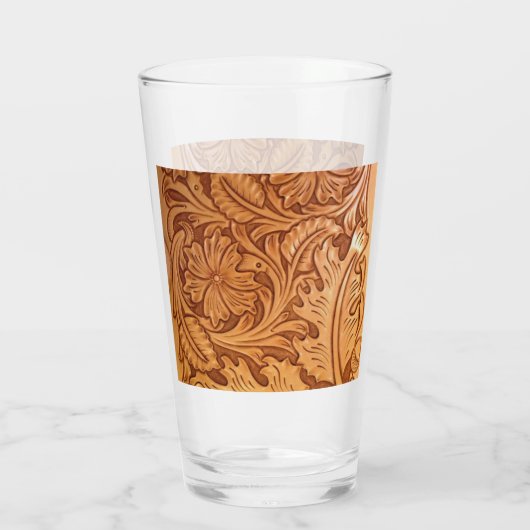 Rustige bruine cowboy mode western leder glas (Achterkant)