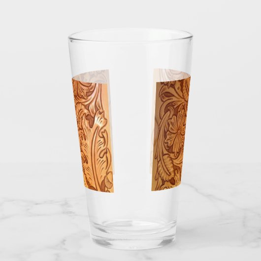 Rustige bruine cowboy mode western leder glas (Links)