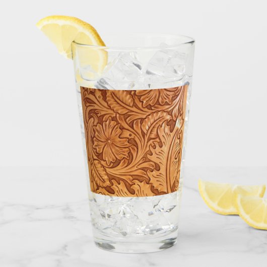 Rustige bruine cowboy mode western leder glas (Voorkant ijs)