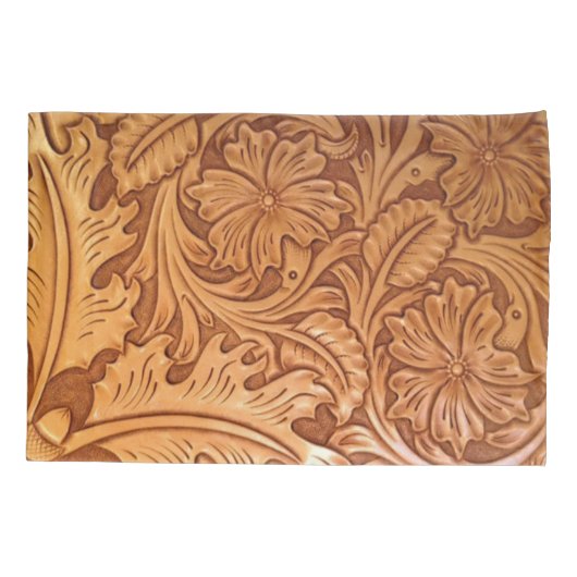 Rustige bruine cowboy mode western leder kussensloop (Achterkant)