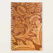 Rustige bruine cowboy mode western leder planner (Voorkant)
