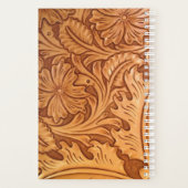 Rustige bruine cowboy mode western leder planner (Achterkant)
