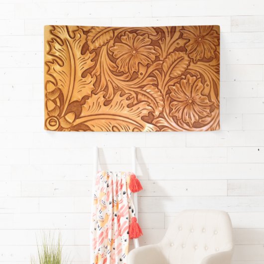 Rustige bruine cowboy mode western leder spandoek (Insitu)