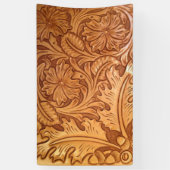 Rustige bruine cowboy mode western leder spandoek (Verticaal)