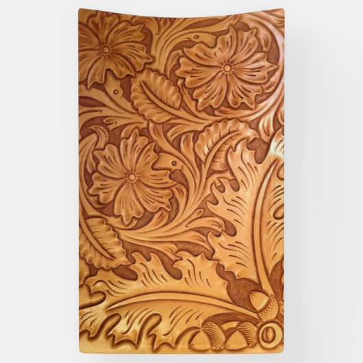 Rustige bruine cowboy mode western leder spandoek (Verticaal)