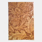 Rustige bruine cowboy mode western leder theedoek (Verticaal)