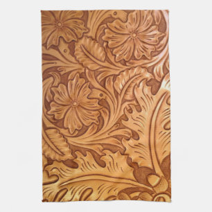 Rustige bruine cowboy mode western leder theedoek