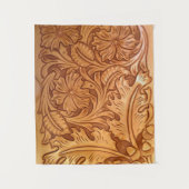 Rustige bruine cowboy mode western leder wandkleed (Voorkant)