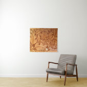 Rustige bruine cowboy mode western leder wandkleed (In Situ (horizontaal))