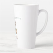 Rustige Bruine Crème Groen Herten Kerstmis Latte Mok (Rechts)