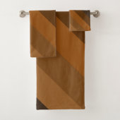 Rustige bruine diagonale strepen bad handdoek (Insitu)