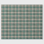 Rustige bruine en groene ruit cadeaupapier (Vlak)