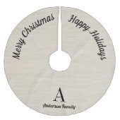 Rustige bruine familie naam kerstboomrok kerstboom rok (Voorkant)