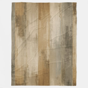 Rustige bruine grijze beige verweerde schuurhout s fleece deken
