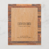 Rustige bruine houten planken flyer (Voorkant)