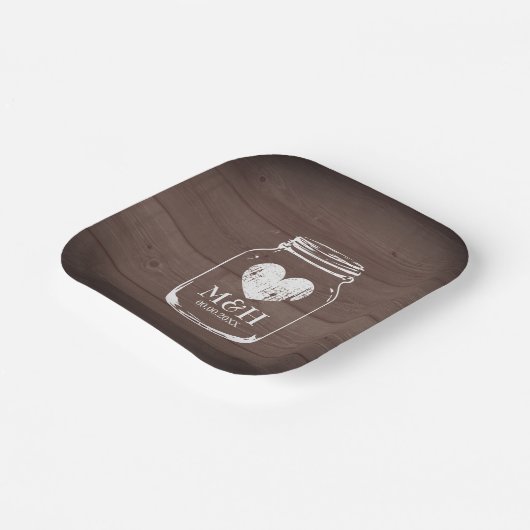 Rustige bruine houten printplaat vierkant bord voo (Gebogen)