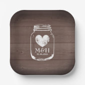 Rustige bruine houten printplaat vierkant bord voo (Voorkant)