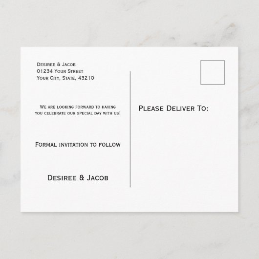 Rustige bruine houtzonnebloem bespaart de datum aankondigingskaart (Achterkant)