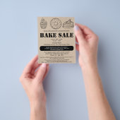 Rustige Bruine Kraft Bakverkoop Flyer (Hand)