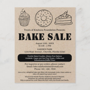Rustige Bruine Kraft Bakverkoop Flyer