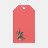 Rustige bruine kraft twijnmakreelkerst cadeaulabel (Achterkant)