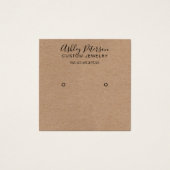 Rustige, bruine kraftbedaarscherm vierkante visitekaartjes (Voorkant)
