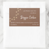 Rustige, bruine papieren hondpawpaden doorsnuffelk rechthoekige sticker (Tas)