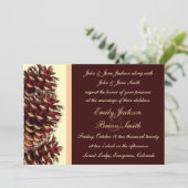 Rustige bruine perzikdenkepertrouwnodigt uit tot b kaart (Staand voorkant)