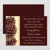 Rustige bruine perzikdenkepertrouwnodigt uit tot b kaart (Voorkant / Achterkant)