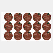 Rustige Bruine Romantische Tuin Trouwadres Labels (Vel)