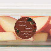 Rustige Bruine Romantische Tuin Trouwadres Labels (Aangebracht)