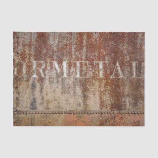 Rustige  bruine textuurtrein Typografie Tissuepapier (Voorkant)