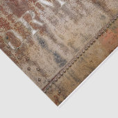 Rustige  bruine textuurtrein Typografie Tissuepapier (Detail)