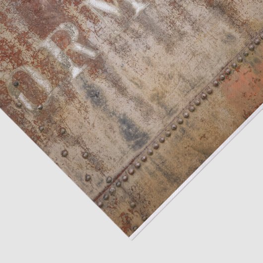 Rustige bruine textuurtrein Typografie Tissuepapier (Detail)