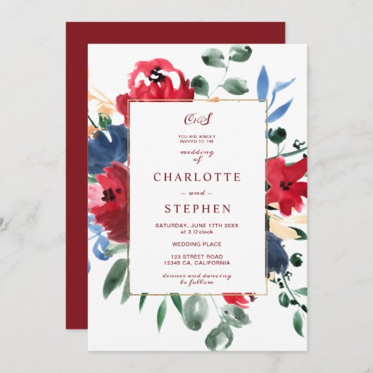 Rustige bruine waterverf goudbruiloft kaart (Voorkant / Achterkant)