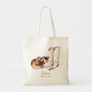 Rustige bruine western volwassene verjaardag cowgi tote bag