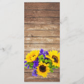 Rustige bruine zonnebloem Bodemuizen Programmakaart (Achterkant)