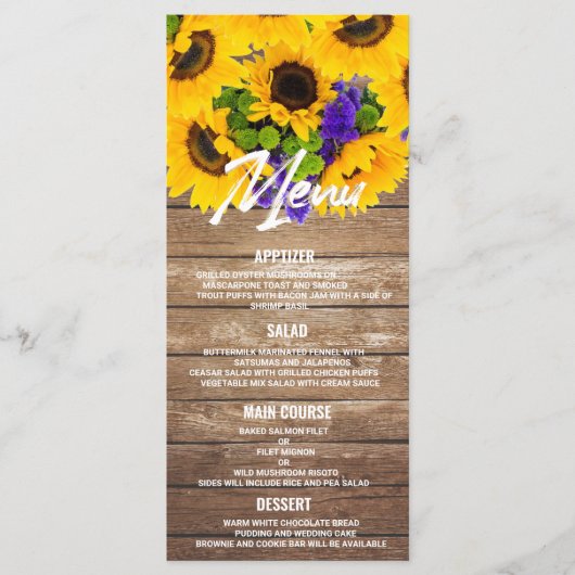 Rustige bruine zonnebloem Bodemuizen Programmakaart (Voorkant)