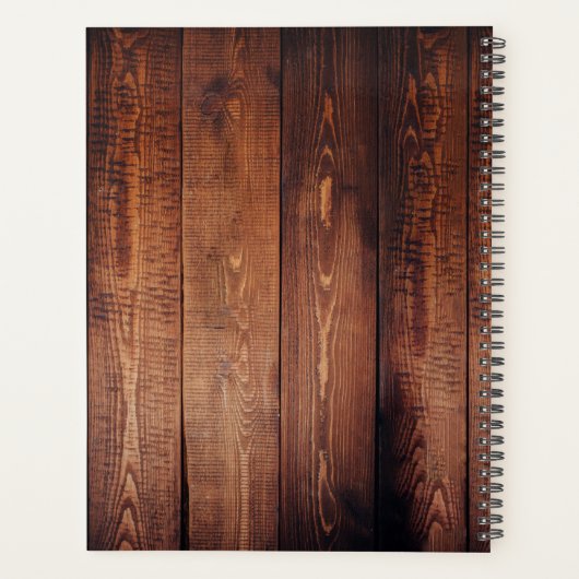 Rustige  bruine zonnebloem bruiloft planner (Achterkant)