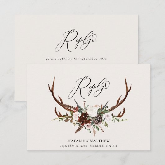 Rustige bruingebladerde bruingebladerte antwoord b (Voorkant / Achterkant)